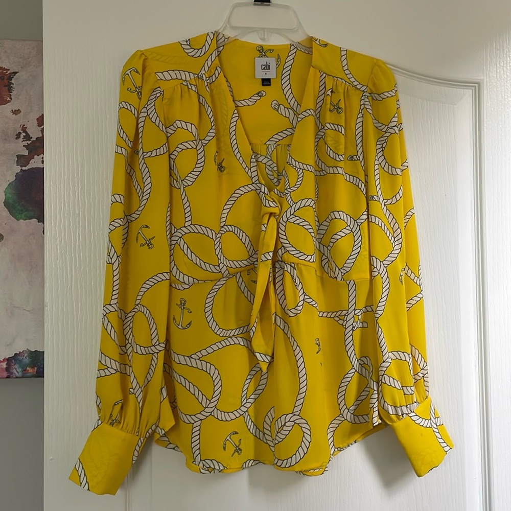 Yellow Cabi blouse